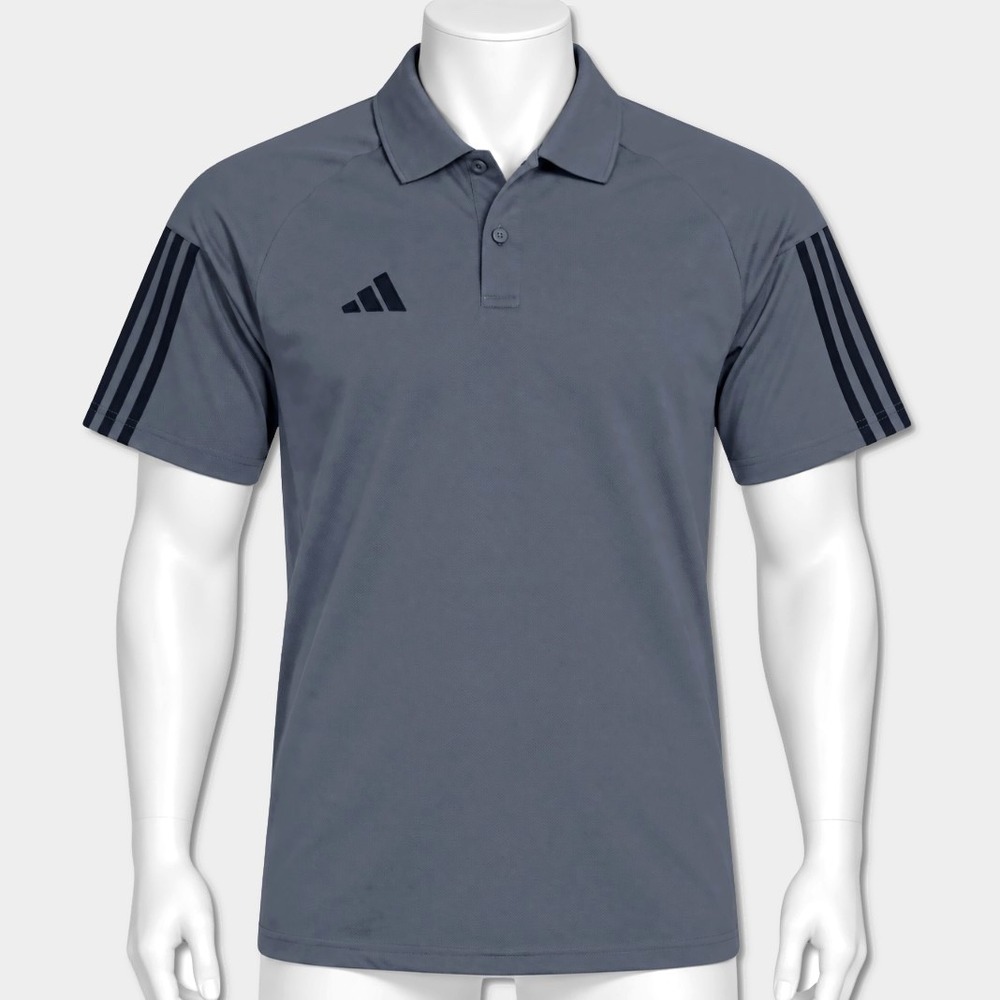 Mens Adidas Tiro 23 Polo Shirt - NWT Size Medium Charcoal / Black - #47436-H4